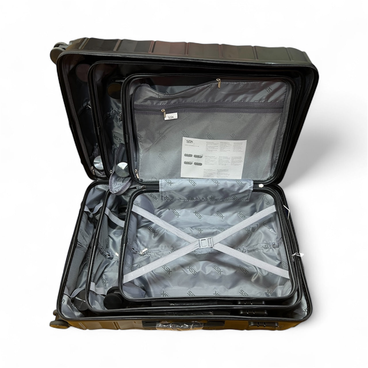 3 Pieces Set Suitcase Luggage - SILVER