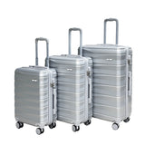3 Pieces Set Suitcase Luggage - SILVER