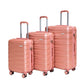 3 Piece Set Suitcase Luggage - ROSE GOLD