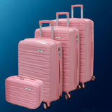 4 Piece Set Suitcase Luggage - PINK