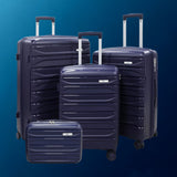 4 Piece Set Suitcase Luggage  - Blue