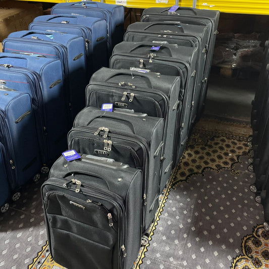 6 Pieces Suitcase Luggage - Black n Blue