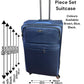 Soft Nylon 6 Piece Set Suitcase